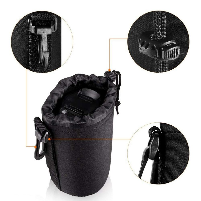 Peakloong 4PCS Camera Case Lens Pouch Set Lens Case Small