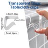 Pack of 6 Plastic Tablecloth Clips, Transparent Table Cloth Holder