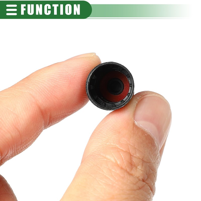 Motoforti 10pcs 17mm Plastic Black Universal Tire Valve Caps for