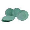 Anforama Juego De 6 Platos Trinche Elegantes Melamina Brillante Aqua