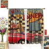 FengMingRui 50s American Diner Curtains Rural Retro Restaurant Car Burgers
