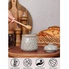 QUXIJA Ceramic Honey Jar with Dipper and Lid 10oz, Honey