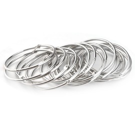 20pcs 60mm Rring Paper Clips, SUMERSHA 60mm Metal Loose Leaf Rings Binder Keyrings, 3.5-inch