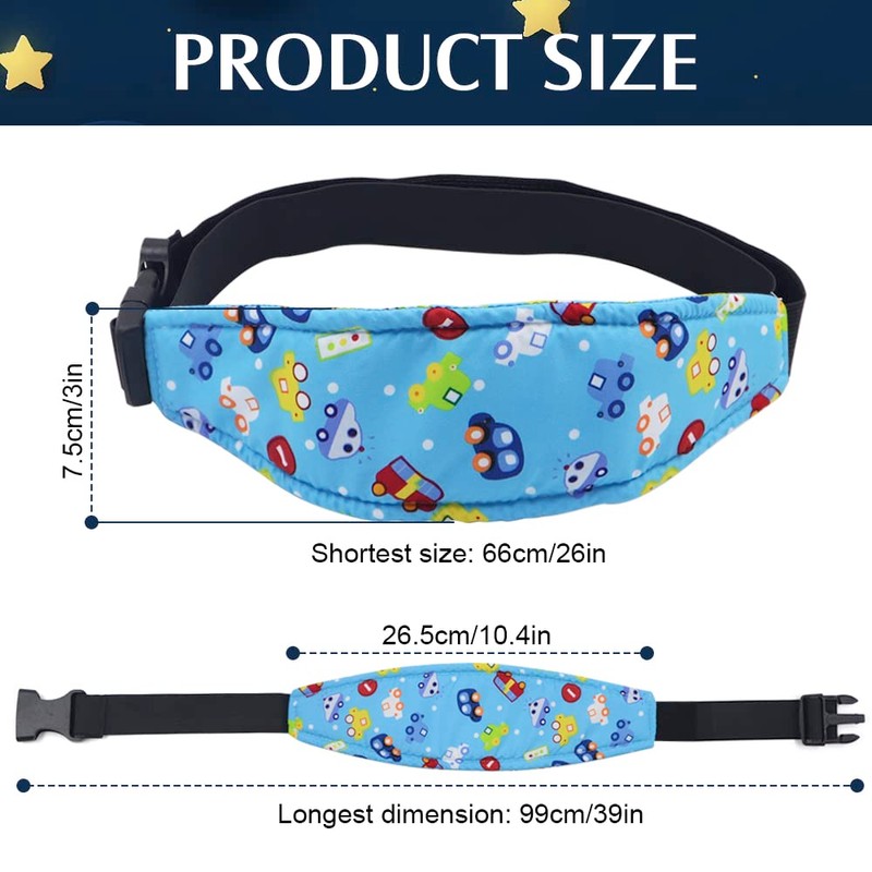 4 Pieces Baby Car Seat Head Support, Stroller Neck Relief