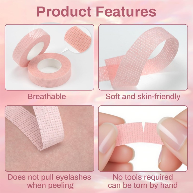RAQEHO 8 Lash Tape for Eyelash Extensions - Adhesive Eyelash