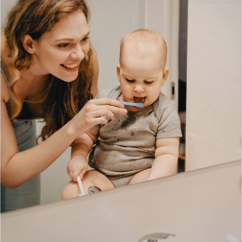 Moonkie Baby Finger Toothbrush Tongue Oral Cleaner Kit for 3