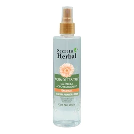 Secreto Herbal | Agua Cosmética de Tea Tree, Caléndula y Ácido Hialurónico | 250 ml.