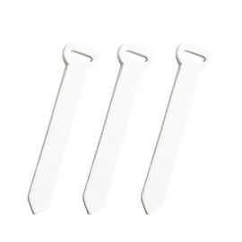 Nippon Chuko NBK Genuine Leather Parts for Ring Fasteners, White, Total Length 2.8 inches (70 mm), 3 Pieces of Same Color LS-W