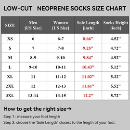 XUKER Water Socks Neoprene Socks, 3mm Glue Blind Stitch Sand Beach Volleyball Wetsuit Socks Water Booties for Diving