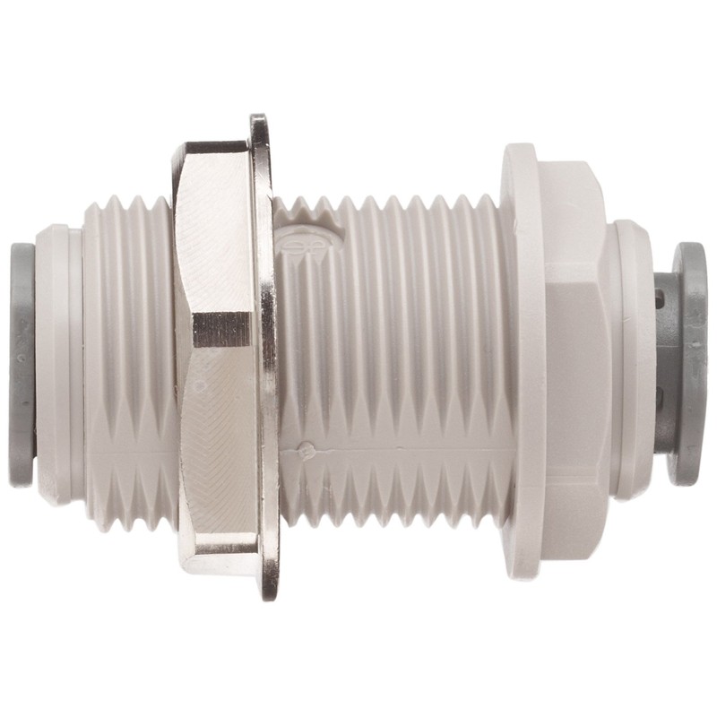John Guest Bulkhead Connector 1/2 inch Tube OD (one supplied)