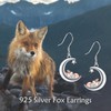 VONALA Animal Dangle Drop Earrings 925 Sterling Silver Fox Moon