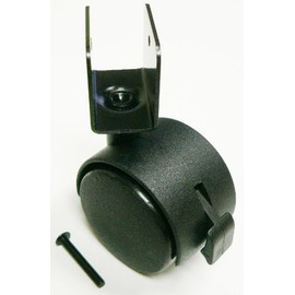 Oajen 2" Caster with Brake, 1" u Bracket, Pack of 4, use 1" Wood