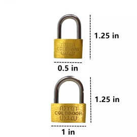 12 Pcs Small Metal Padlock 20mm-30mm Mini Brass Lock With Different Keys