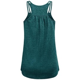 YOFIBARNT Womens Activewear Tops Loose Fit Long Tank Tops for Women Texture Knitting Work Out Camisole Plus Size Ladies Summer Sleeveless Tanks Green 3X-Large