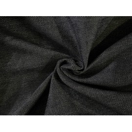 100 % Baumwoll-Denim-Stoff, 147,3 cm breit, Schwarz mit silbernem Schimmer [17748]