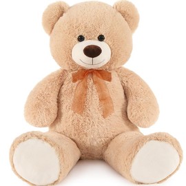 MaoGoLan 36" 51" Giant Teddy Bear Stuffed Animal, Big Teddy Bear for Girlfriend, Kids and Friends, Large Teddy Bear for Birthday, Wedding party, Anniversary  #dealsforyoudays:_Tan_51in