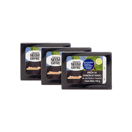 Jabon Detox Carbon Activado para Cuerpo y Cara Natural Artesanal- Limpieza Profunda- Sin Parabenos Pertrolatos- Vegano-Libre de grasa animal- 150 g c/u 5.29 oz each- Bienestar Neem Erfre (Paq de 3)