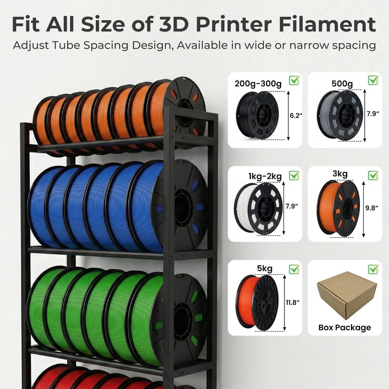 3D Printer Filament Rack, 7-Tier Heavy Duty Filament Storage Shelf,