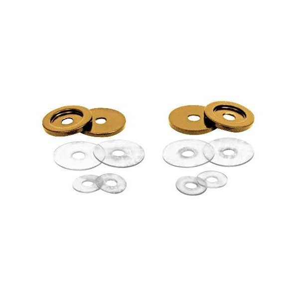 CRL Antique Brass Replacement Washers for Back-To Back Solid Pull Handles - Set