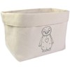 Large 'Penguin Love' Canvas Organiser/Storage Bag (OR00001532)