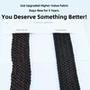 Drizzte Plus Size Mens Belt 170CM Casual Elastic Black Braided