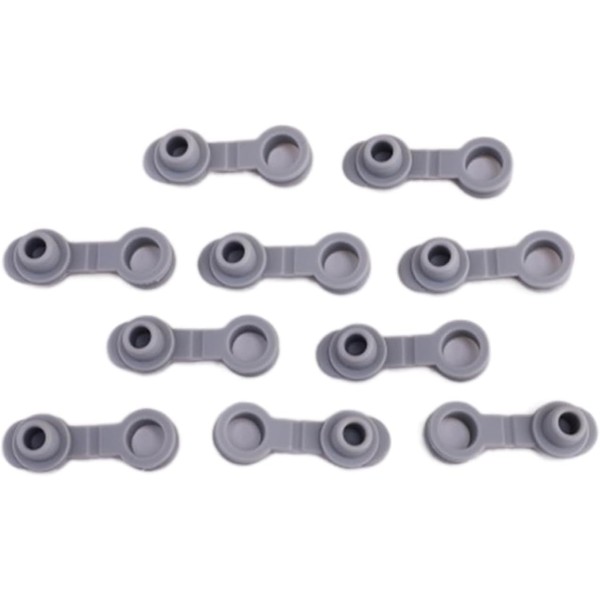 10Pcs Grey Universal Silicone Sealing Bottle Straw Hole Grommets Stopper