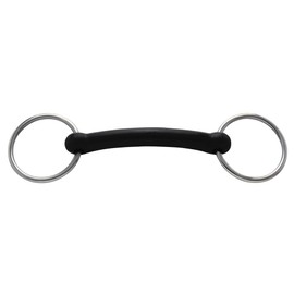 Feeling Unisex's Rubber Unjointed Ring Snaffle, Multi-Colour, 135 mm