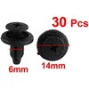 30 Pcs 6mm Hole Trim Panel Plastic Push in Rivets