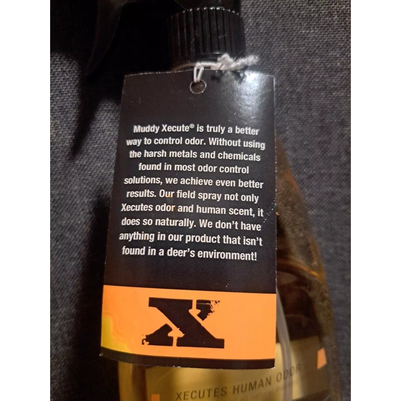 Muddy Xecute Field Spray. Executes Human Odor. 16oz Bottle. NEW!