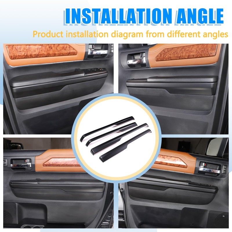 LLKUANG Car Inner Door Armrest Panel Decoration Strip Trim Compatible