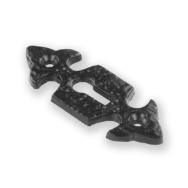 Antique Black Cast Iron Escutcheon Plates Keyhole Cover Key Hole Door Lock Accessories (Flora Escutcheon)