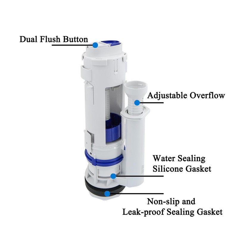 Lychee Light Dual Flush Valve & Push Button Replacement Parts