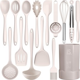 AOTHOD Silicone Cooking Utensils Set - 446°F Heat Resistant Kitchen Utensils,Turne