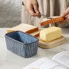 HVH Ceramic Butter Dish with Lid for Countertop, Airtight Butter