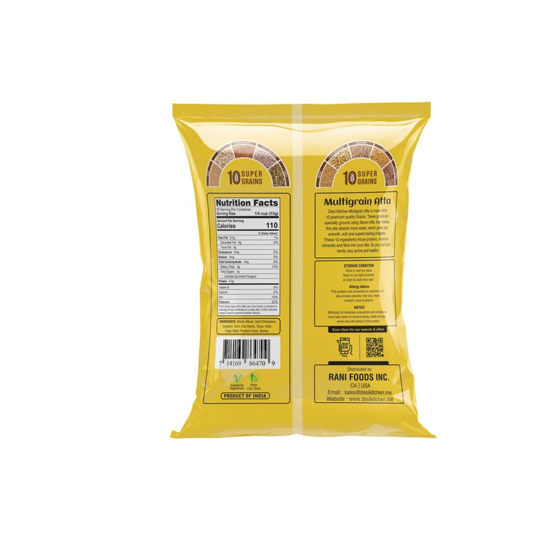 Desi Kitchen Multigrain (10 Super Grains) Wheat Flour (Chakki Atta)