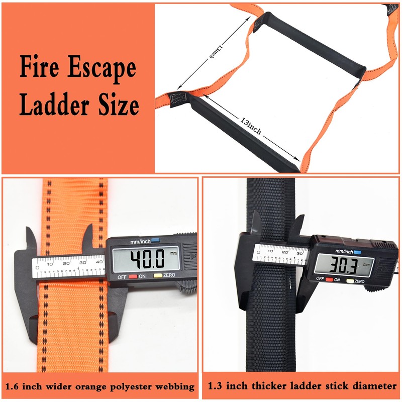 13 Feet Fire Escape Ladder for 2-3 Story Homes -