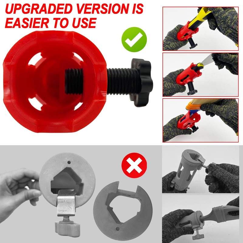 Multi-Angle Paint Brush Extender, Extension Pole Attachment Holder for Paint