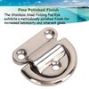 4 Sets Boat D Tie Down, Stainless Steel Folding Pad