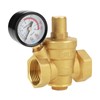 DN25 Brass Adjustable Water Pressure Reducing Regulator Reducer Gauge Meter