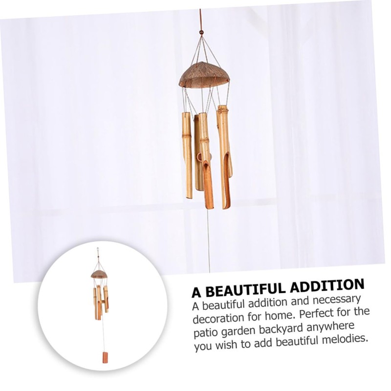 BESPORTBLE Elegant Coconut Shell Wind Chime Perfect Home Decor Hanging