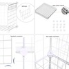 C&AHOME Wire Cube Storage, 12-Cube Storage Organizer Metal, C Grids