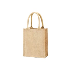 12-Pack Heavy Duty Sturdy Jute Burlap Tote Bags with Handles Reusable Grocery Shopping Bags Blank Fabric for DIY, Crafts (Medium: 12" x 12" x 7.75")