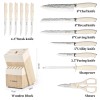 14PCS Hammer Forging Chef Steak Santoku Fruit Knives Set Sharp