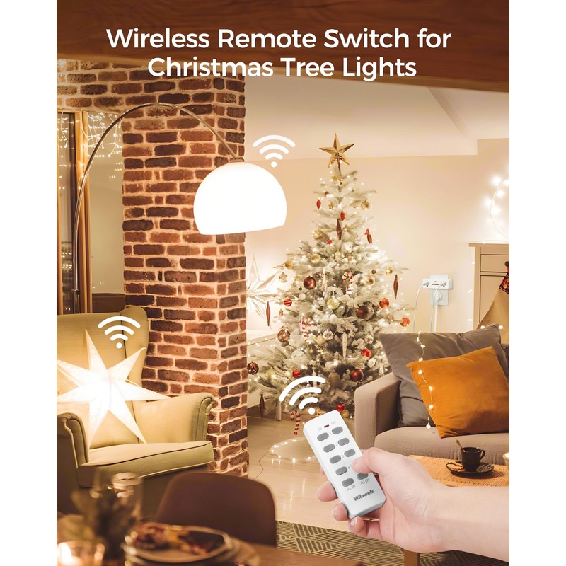 Remote Control Outlet with 4 Independent Control Sockets, WILAWELS Wireless