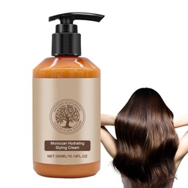 Curls Defining Caring Cream, Styling Cream for Curly Hair, Moisturising Gel for Curly Hair, Anti-Frizz and Moisturising Hair Care, for Dry, Curly Hair, Hair Straightening Cream