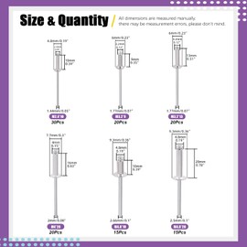 Swpeet 120 Pcs Rivets with 1Pcs Rivet Gun for Plastic, Metal, Leather