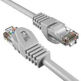 Cables Direct Online Cable de conexión de red Ethernet Cat5e sin enganches, color gris, 20 pies