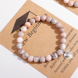 Graduation Gifts for Her Him Graduation Compass Bracelet Class of 2024 Decorations Crystal Charm Bracelets Inspirational College Graduation Gift for Girls