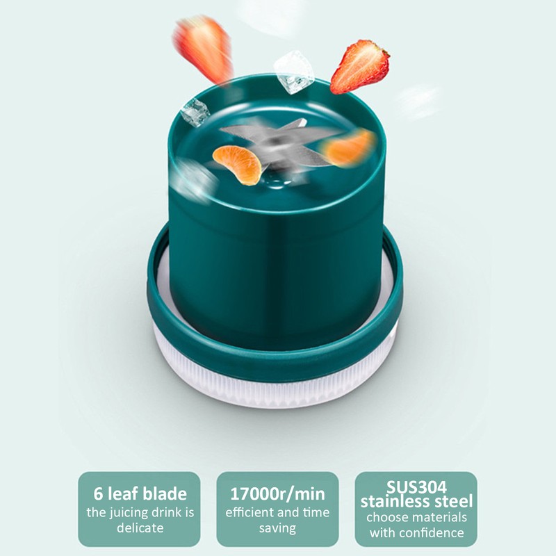 300ml USB Charging Electric Juicer Cup Security Lock Blender with