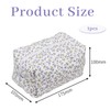 Kryzalite Floral Pattern Quilted Large Capacity Soft Cotton Cosmetic Bag